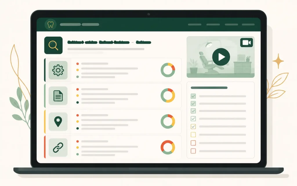Example of a dental SEO audit deliverable with priority-ranked findings and time-to-fix estimates, similar to what the best dental SEO companies should provide
